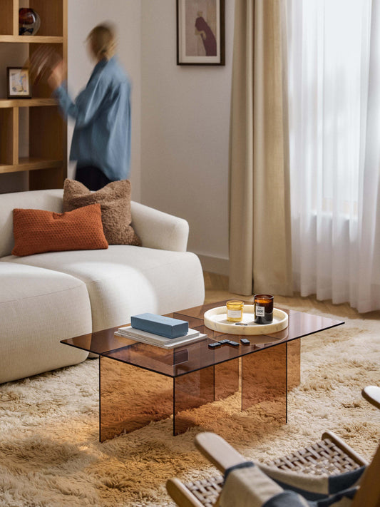 Anoutte Glass Coffee Table, W 102 cm
