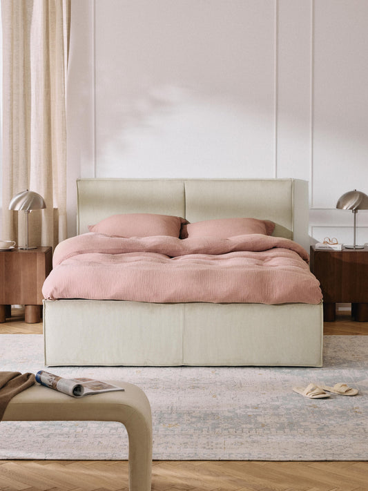 Drenna Corduroy Upholstered Bed