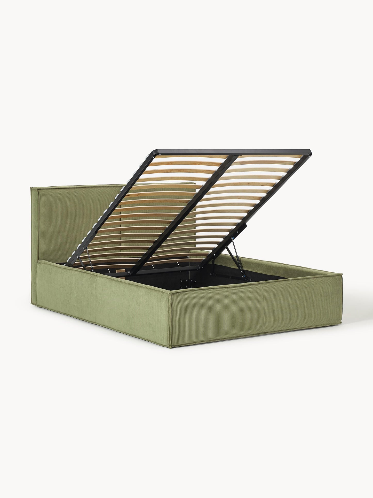 Drenna Upholstered Corduroy Bed with Storage