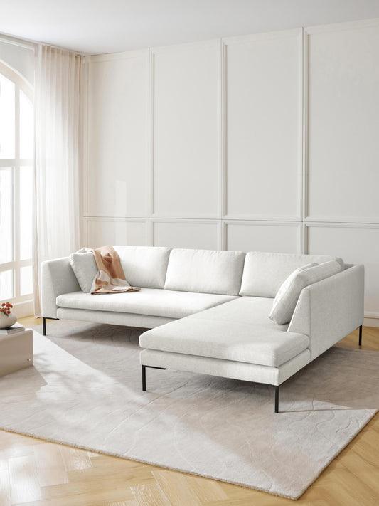 Emmora Corner Sofa with Metal Legs