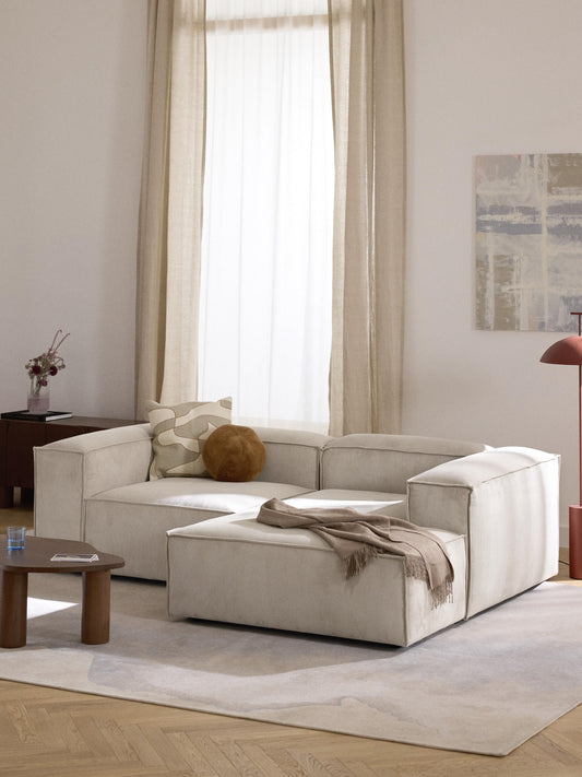 Lennick Corduroy Modular Corner Sofa, 2-Seater