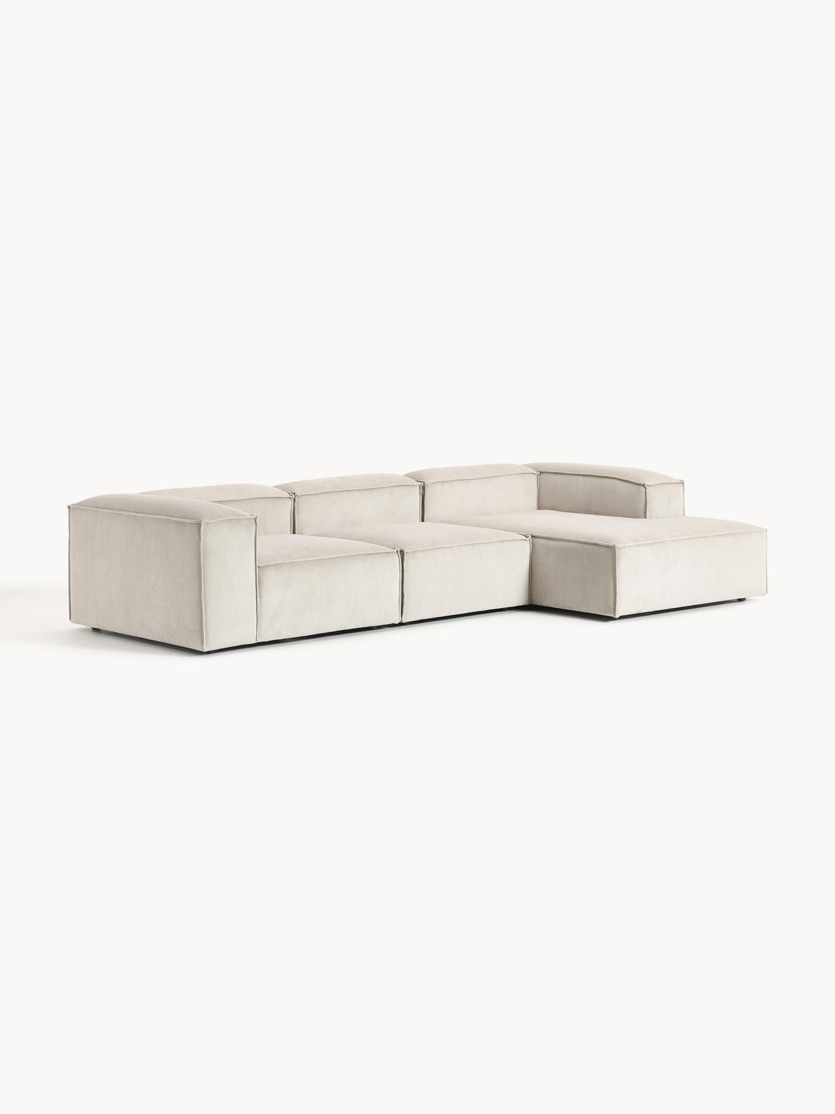 Lennick Modular Corduroy Corner Sofa (4-Seater)