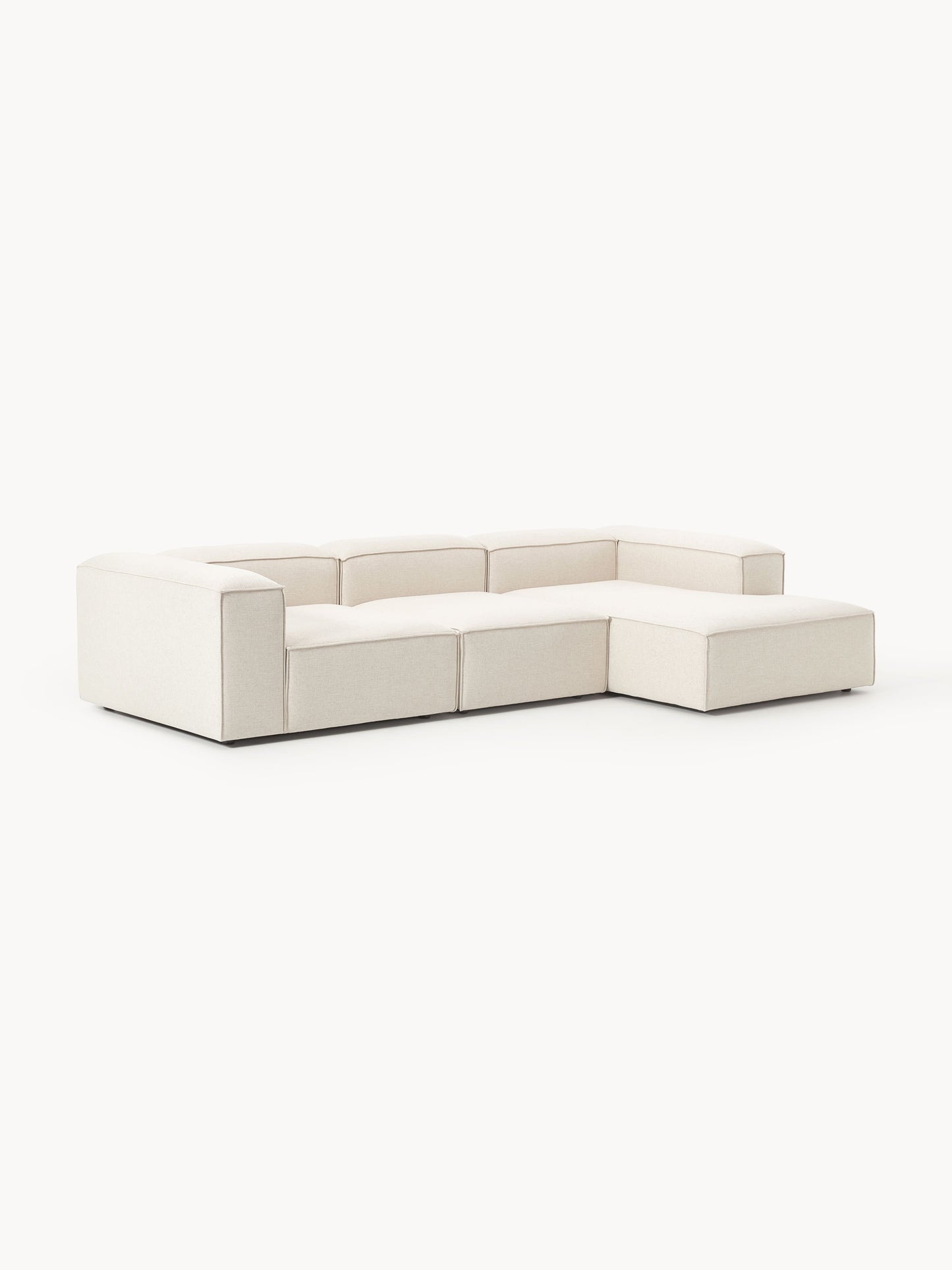 Lennick Modular Corner Sofa in Linen Blend, 4-Seater