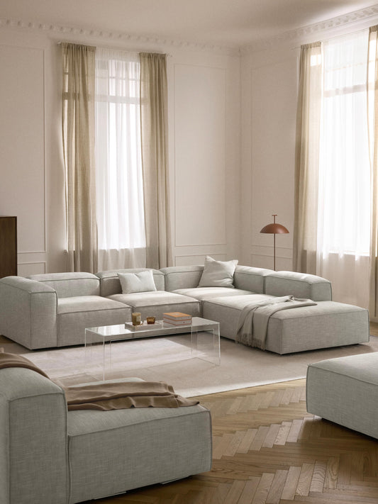 Lennick Modular XL Corner Sofa in Linen Blend (4-Seater)