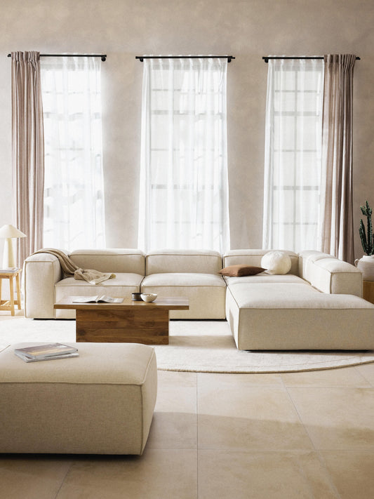 Lennick Modular XL Corner Sofa in Linen Blend (4-Seater)