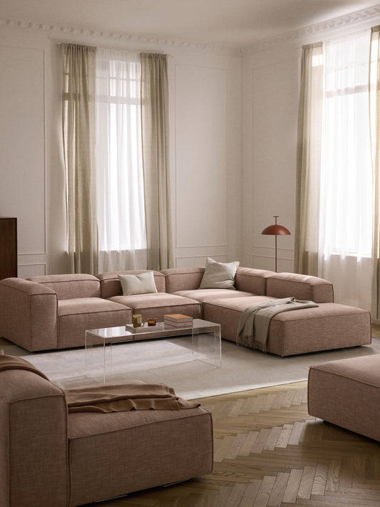 Lennick Modular XL Corner Sofa in Linen Blend (4-Seater)