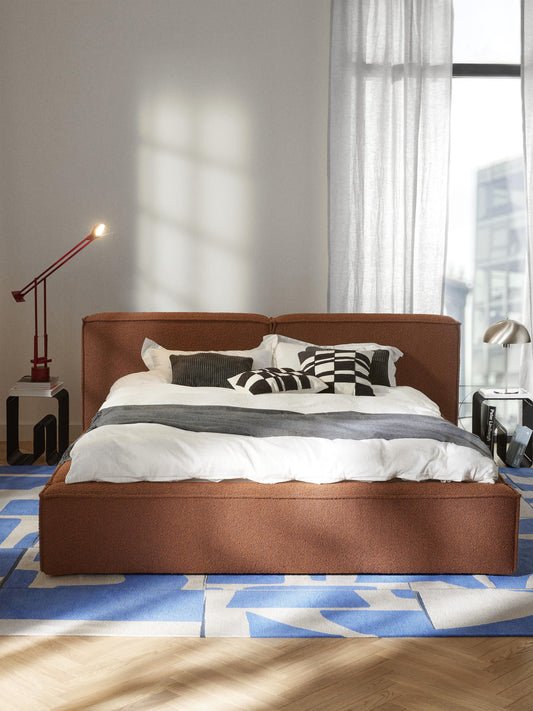 Lennick Upholstered Bouclé Bed with Storage