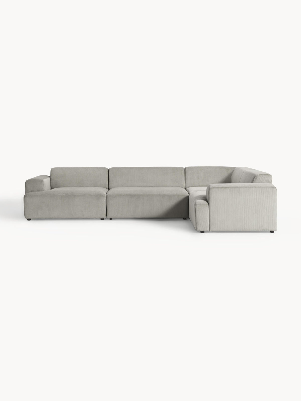 Melisa Large Corduroy Corner Sofa (4-Seater)