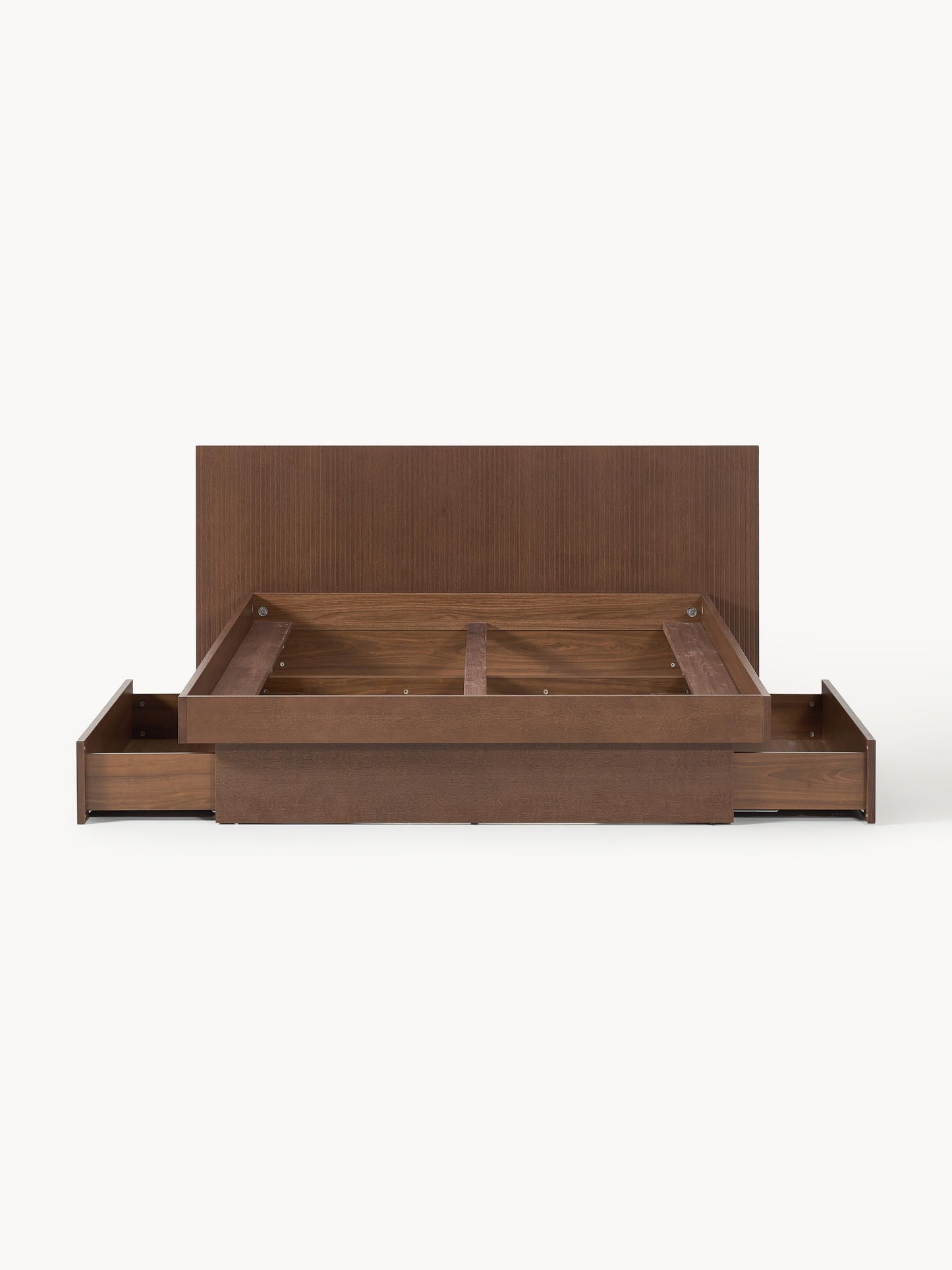 Satorin Wooden Bed with Headboard and Drawers
