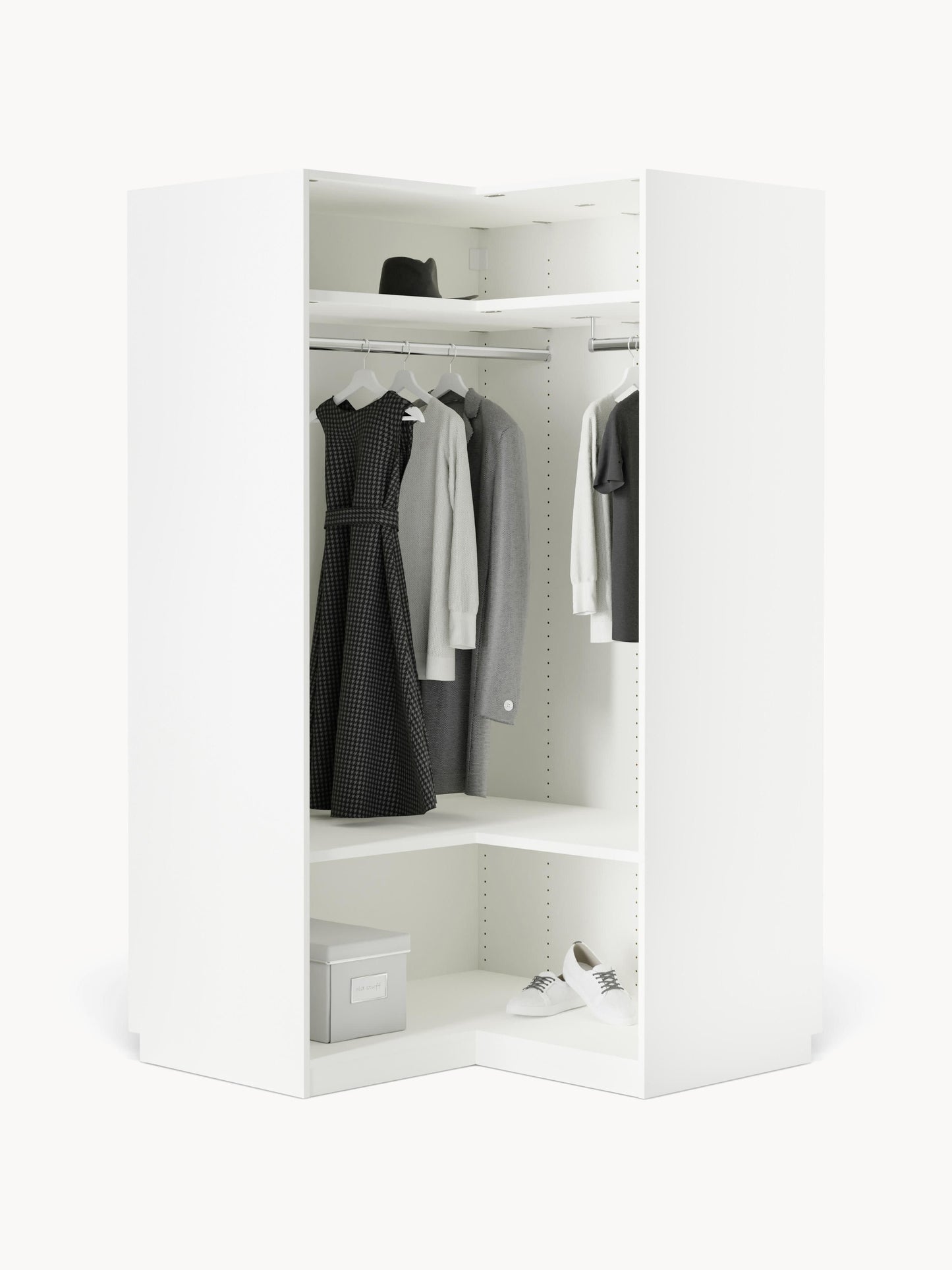 Simonetta Modular Corner Wardrobe, 115 cm Wide