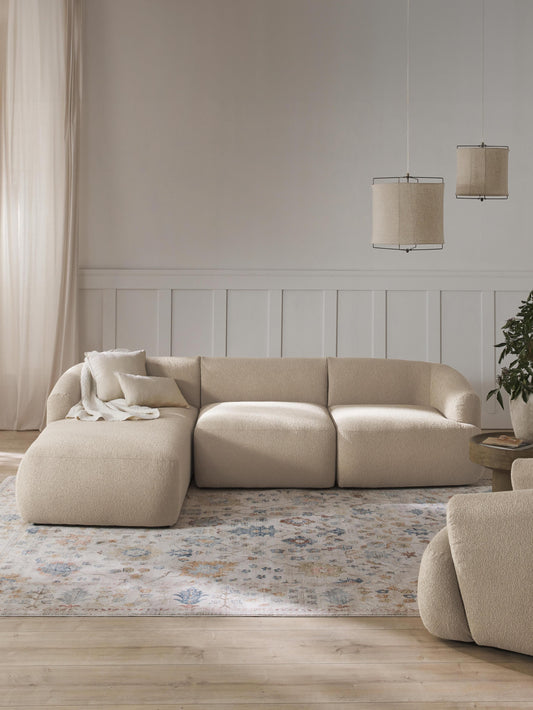 Sofinne Modular Bouclé Corner Sofa (3-Seater)