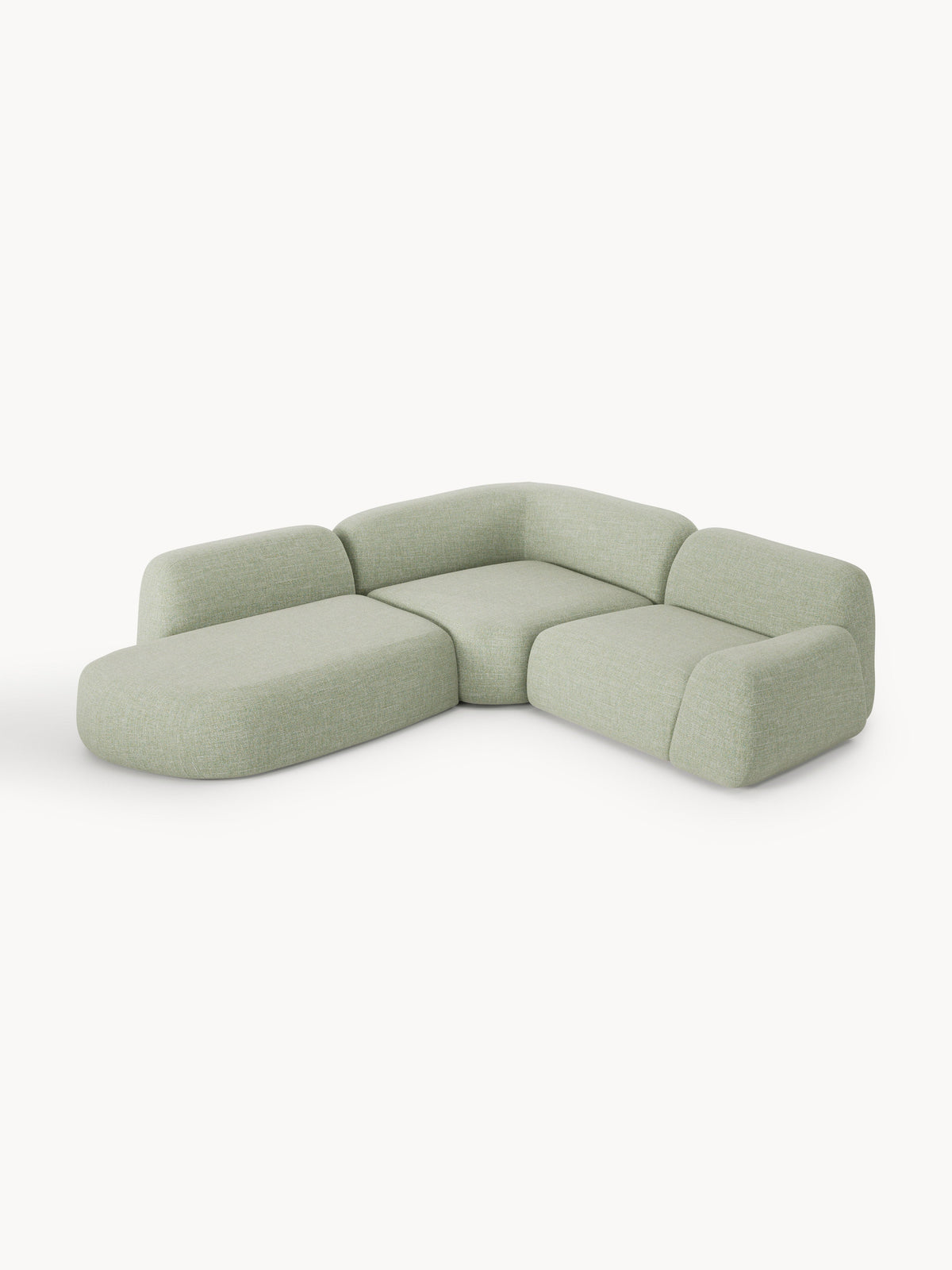 Wolena Modular Bouclé Corner Sofa with Chaise Longue (4-Seater)