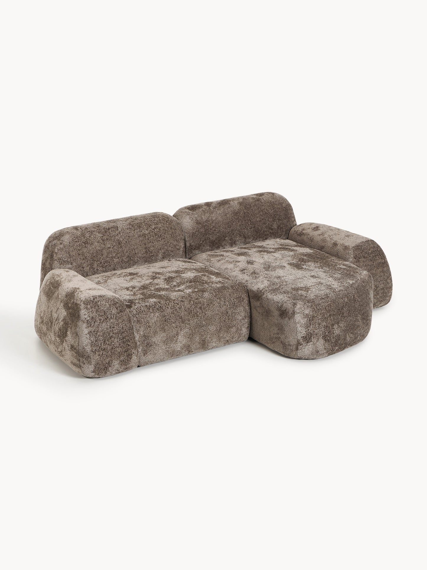 Wolena Modular Teddy Bouclé Corner Sofa (3-Seater)