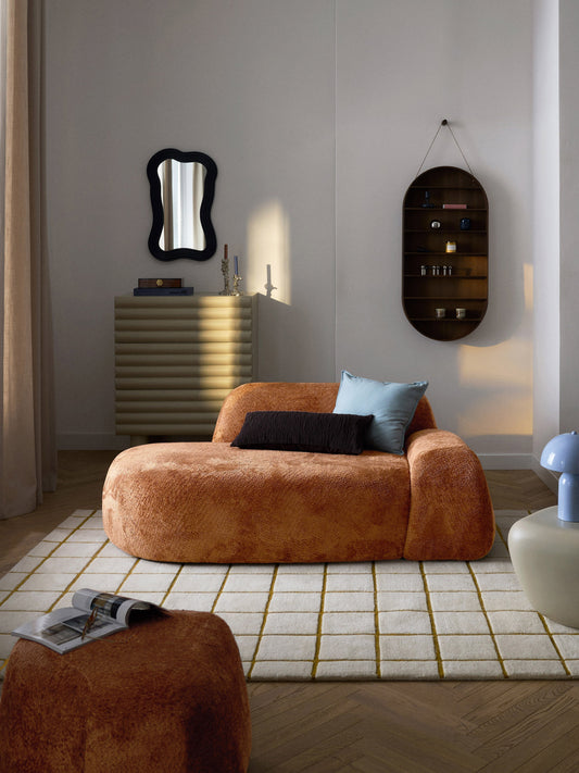 Wolena Teddy Bouclé Sofa (2-Seater) with Chaise Longue