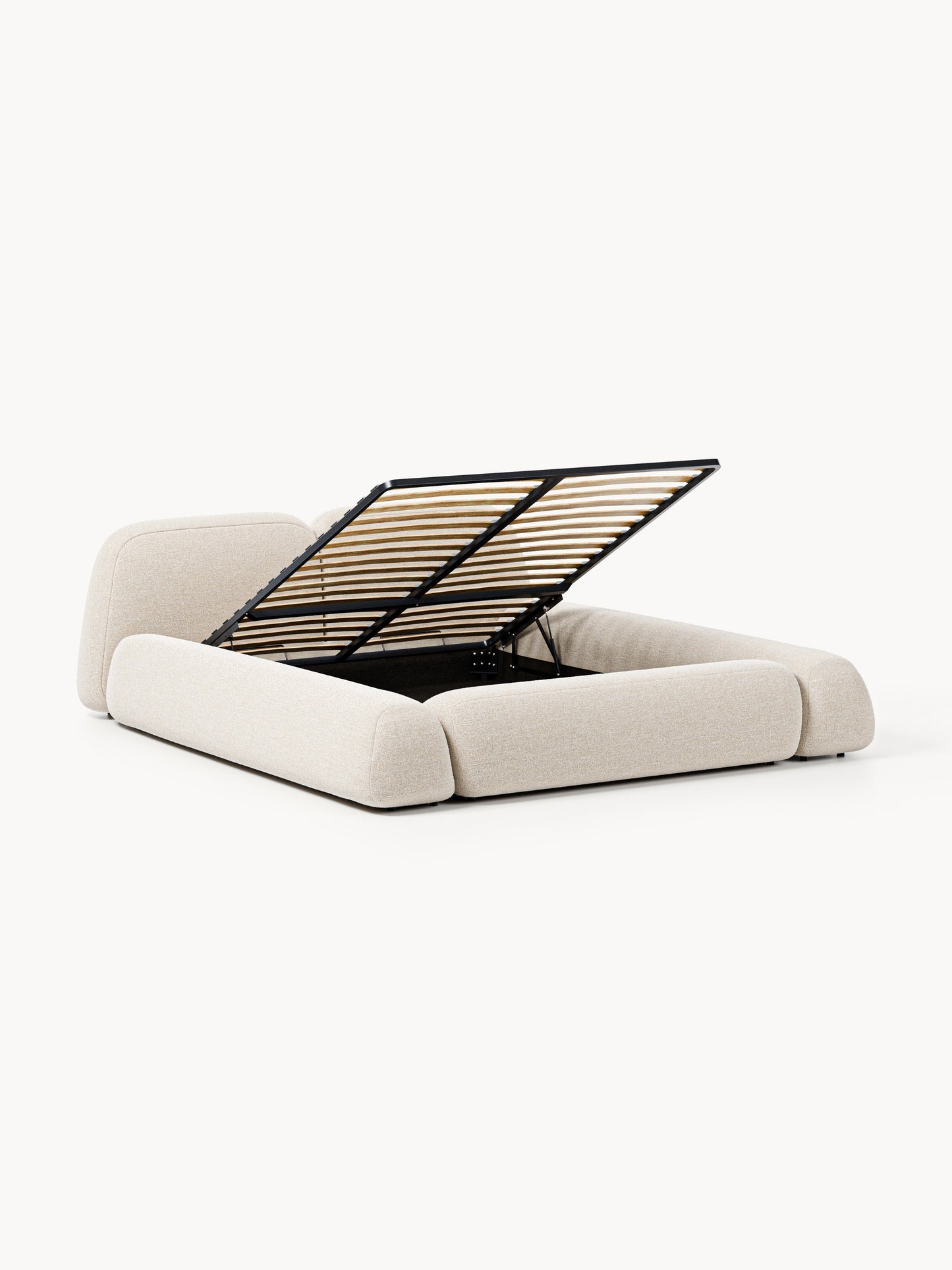 Wolena Upholstered Bouclé Bed with Storage