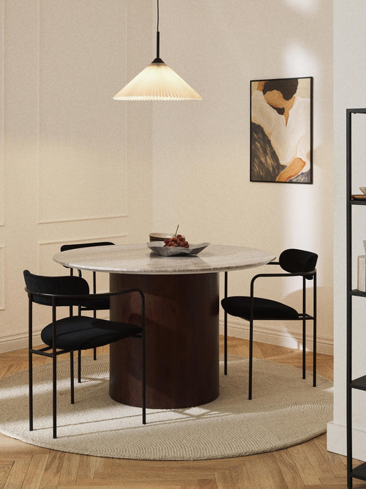 Abbara Round Marble Dining Table, Ø 120 cm