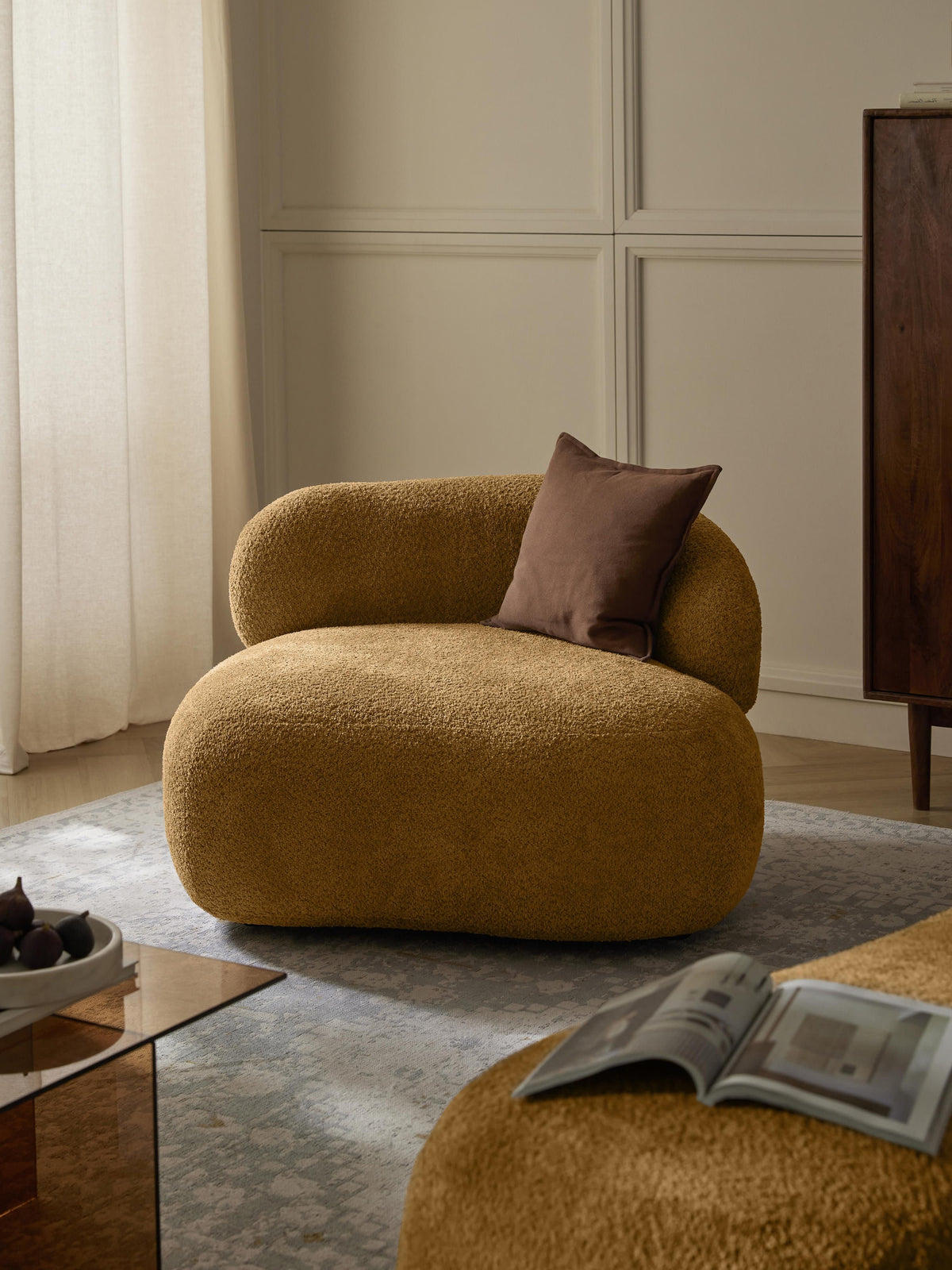 Albreda Teddy Bouclé Lounge Chair