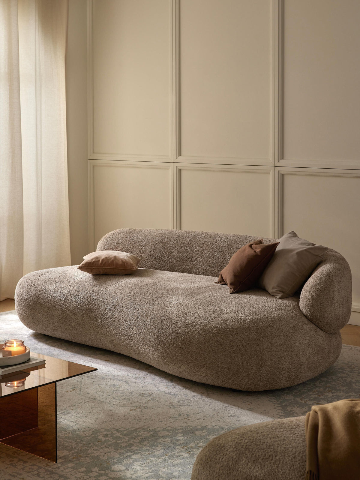 Albreda Teddy Bouclé Sofa (3-Seater)