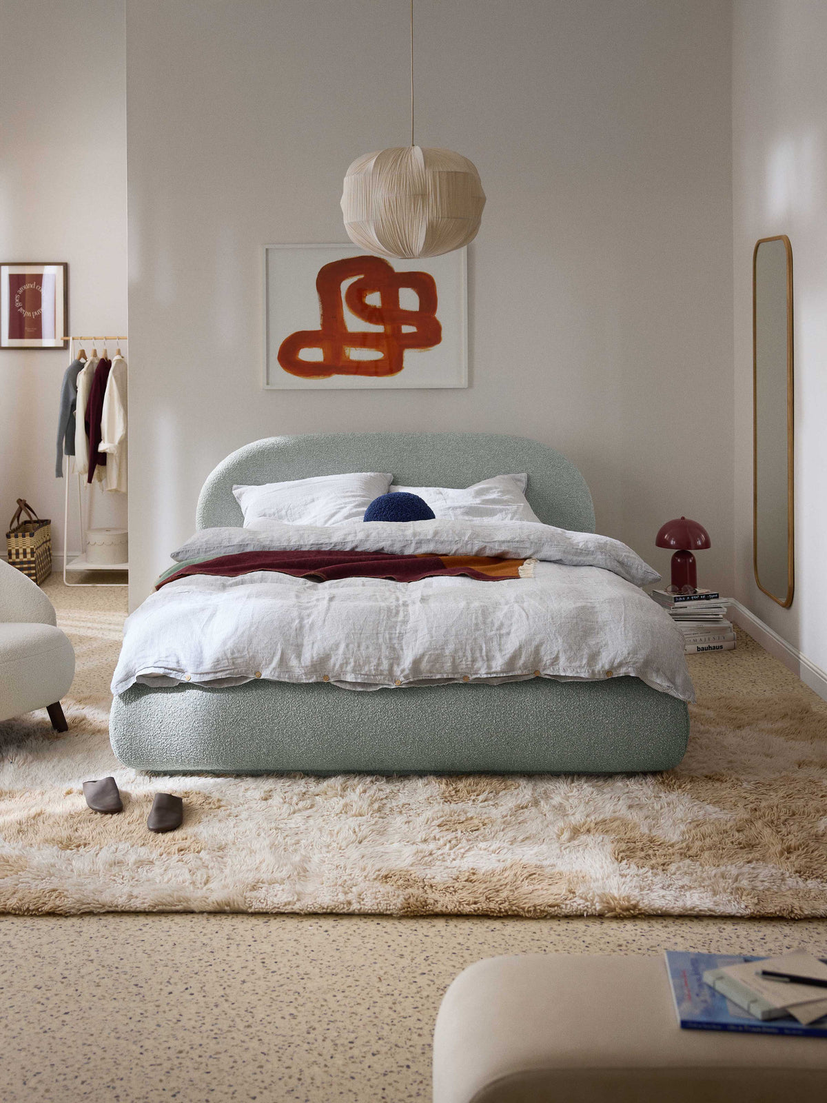 Albreda Upholstered Bouclé Bed