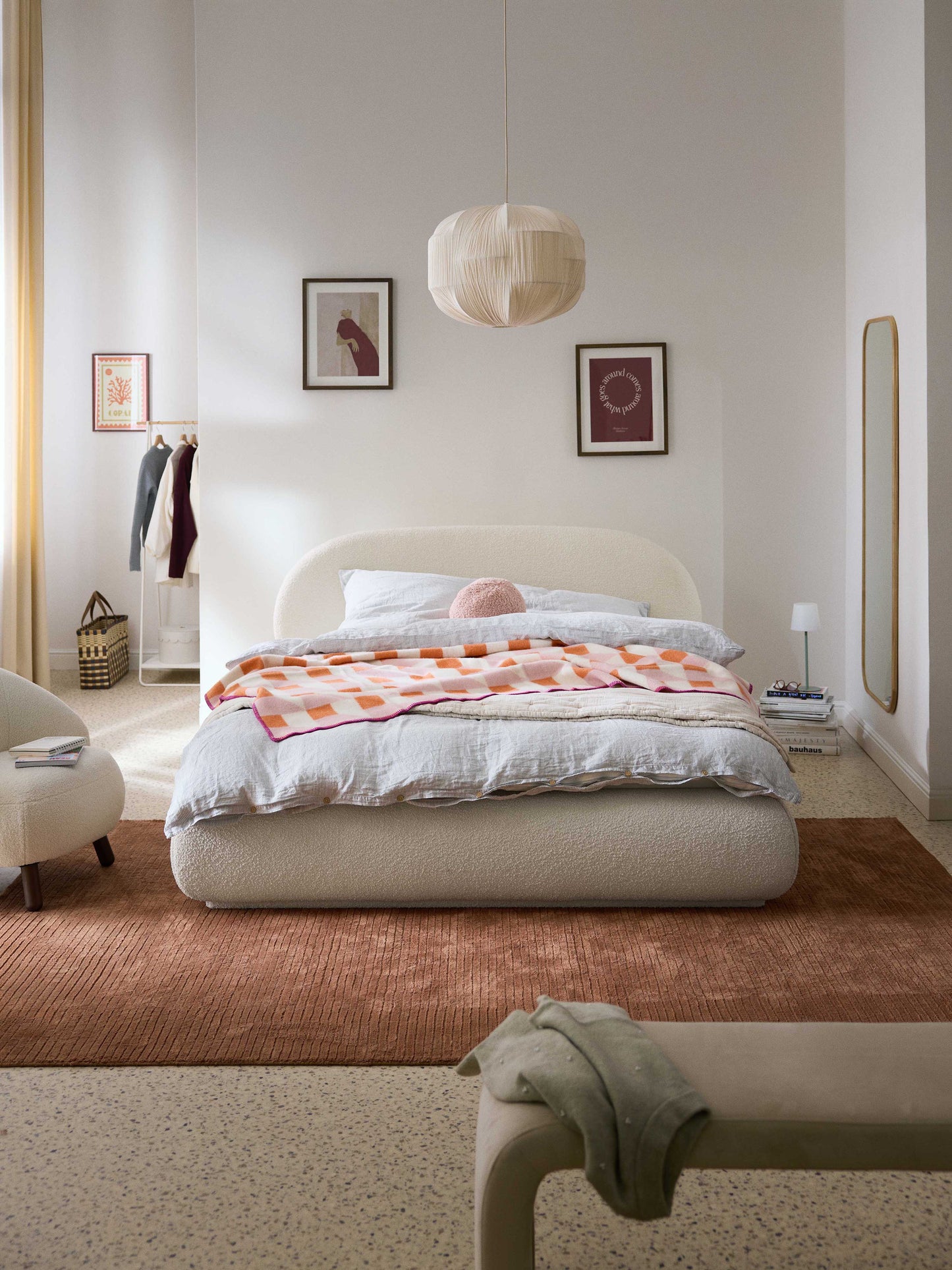 Albreda Upholstered Bouclé Bed
