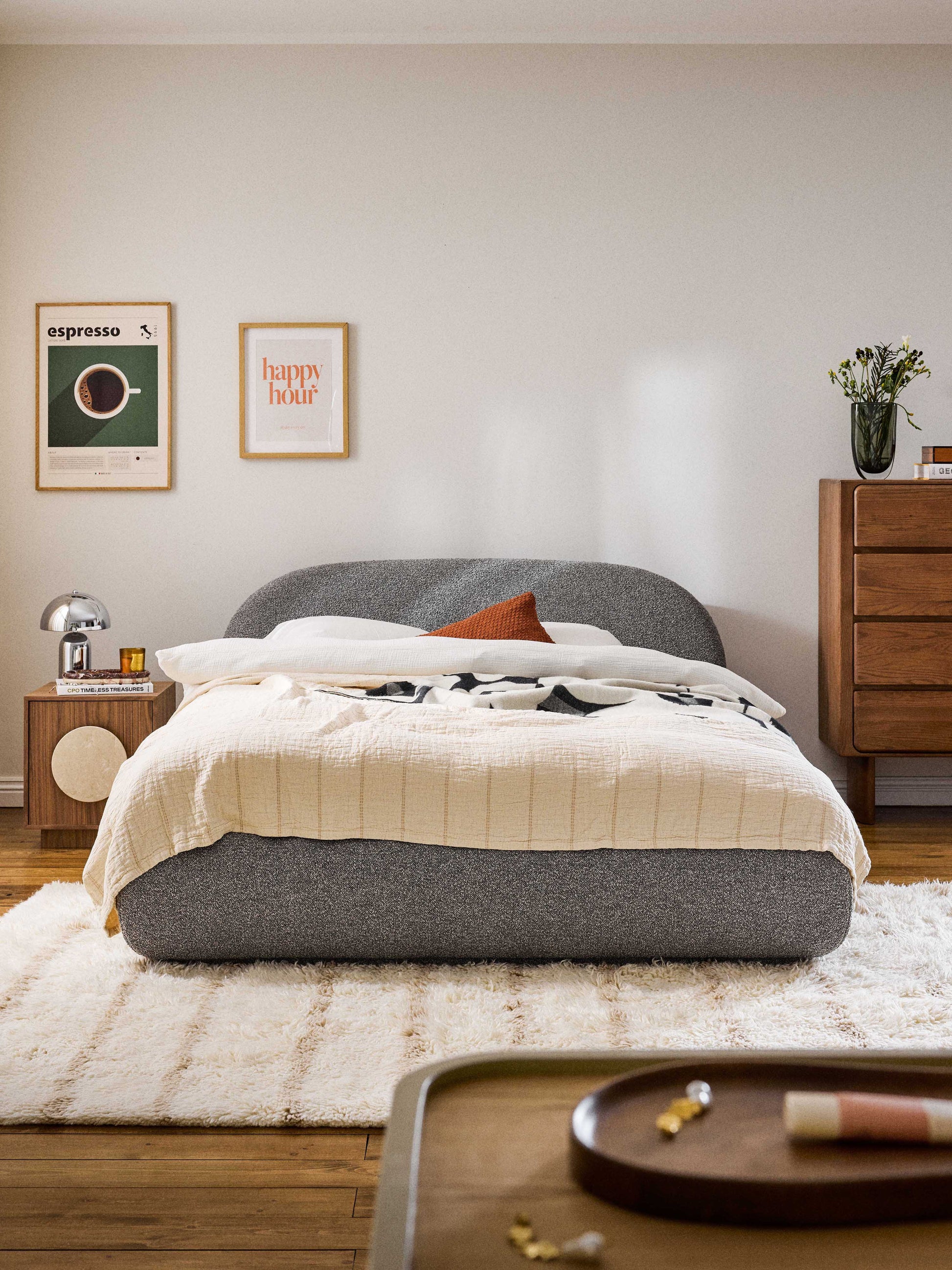 Albreda Upholstered Bouclé Bed