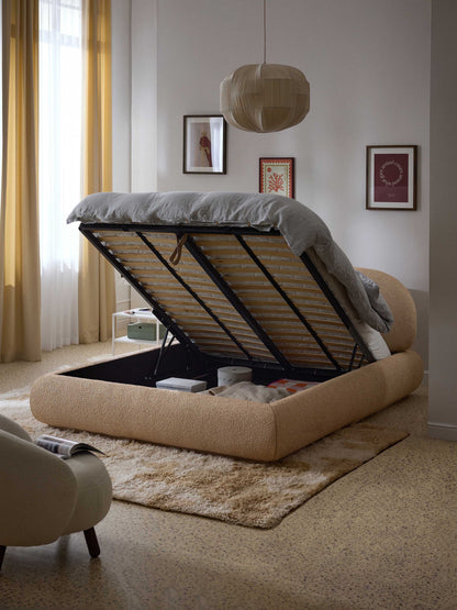 Albreda Upholstered Bouclé Bed with Storage