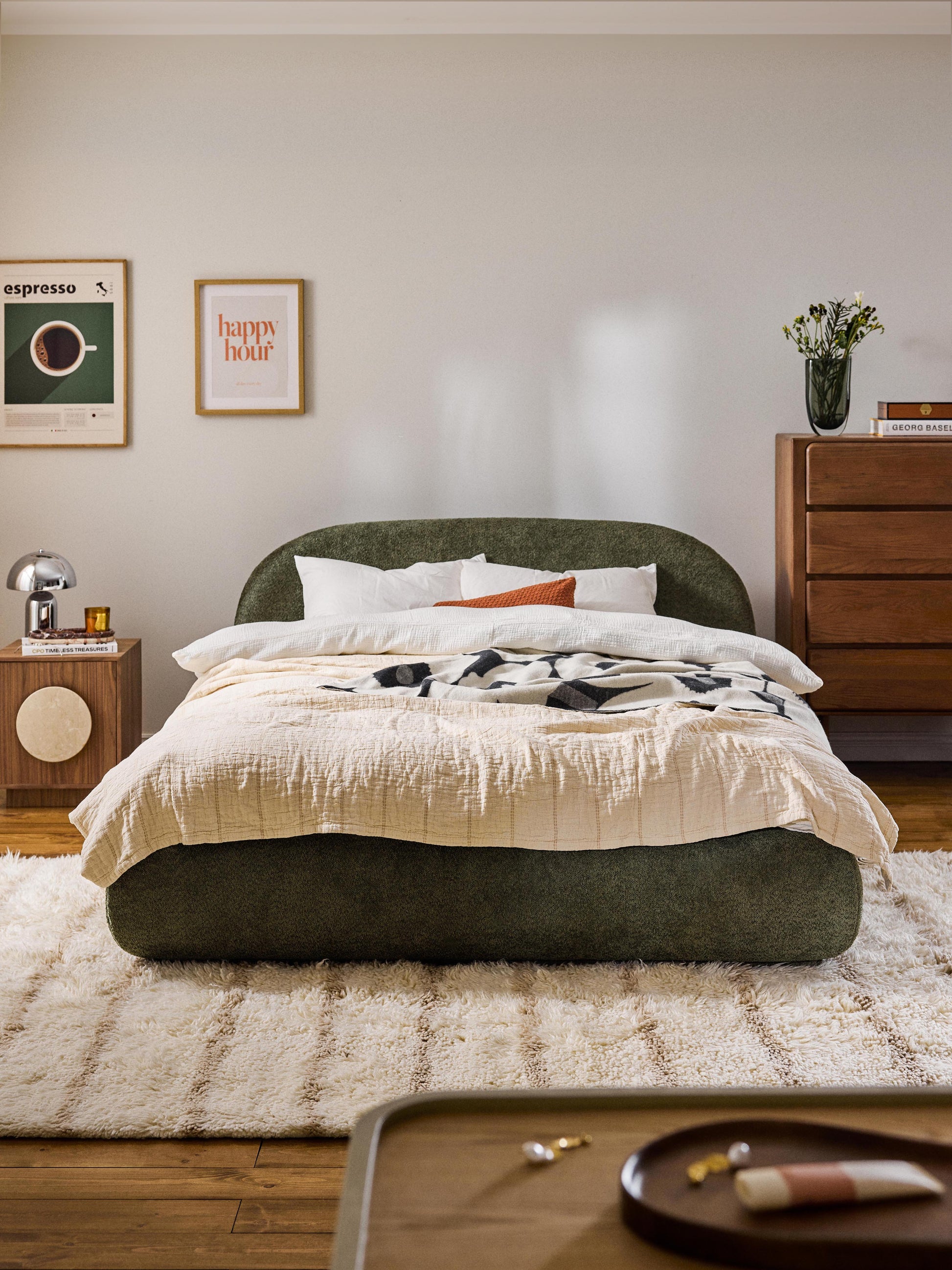 Albreda Upholstered Teddy Bouclé Bed