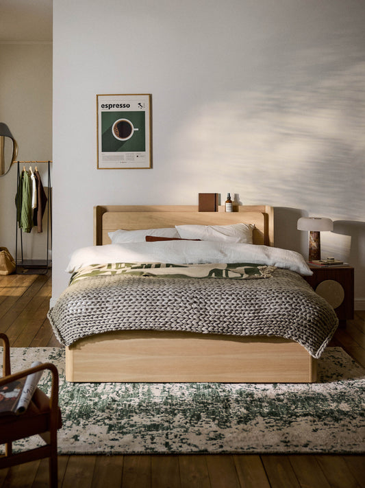 Allento Wooden Bed with Drawers