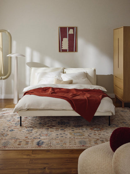 Amelita Upholstered Teddy Bouclé Bed