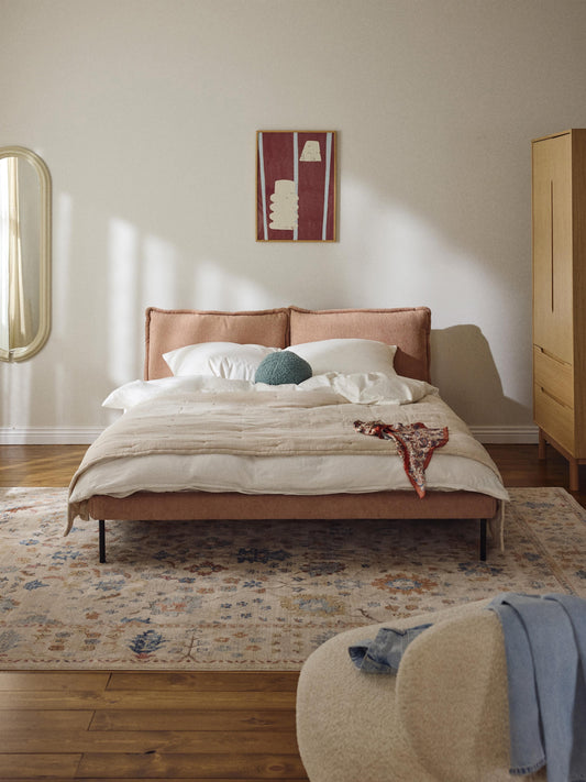 Amelita Upholstered Teddy Bouclé Bed