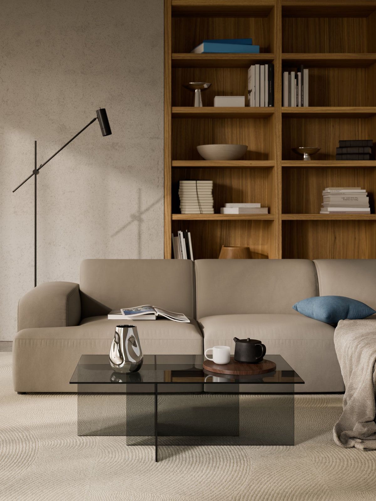 Anoutte Glass Coffee Table, W 102 cm