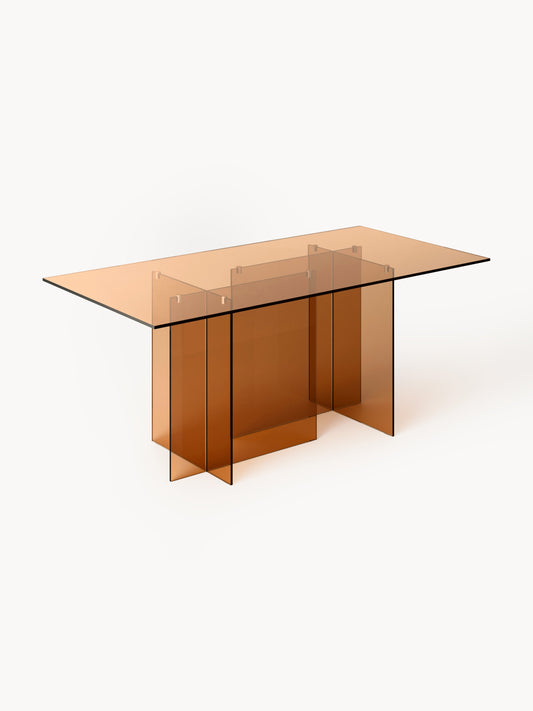 Anoutte Glass Dining Table, 180 x 90 cm