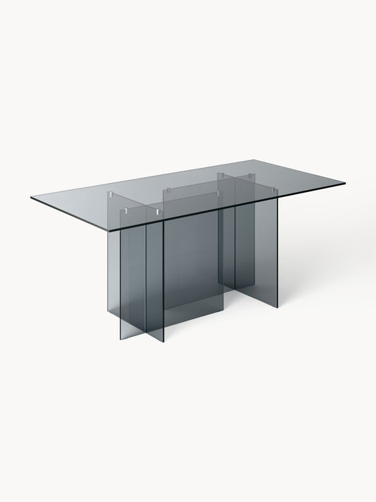 Anoutte Glass Dining Table, 180 x 90 cm