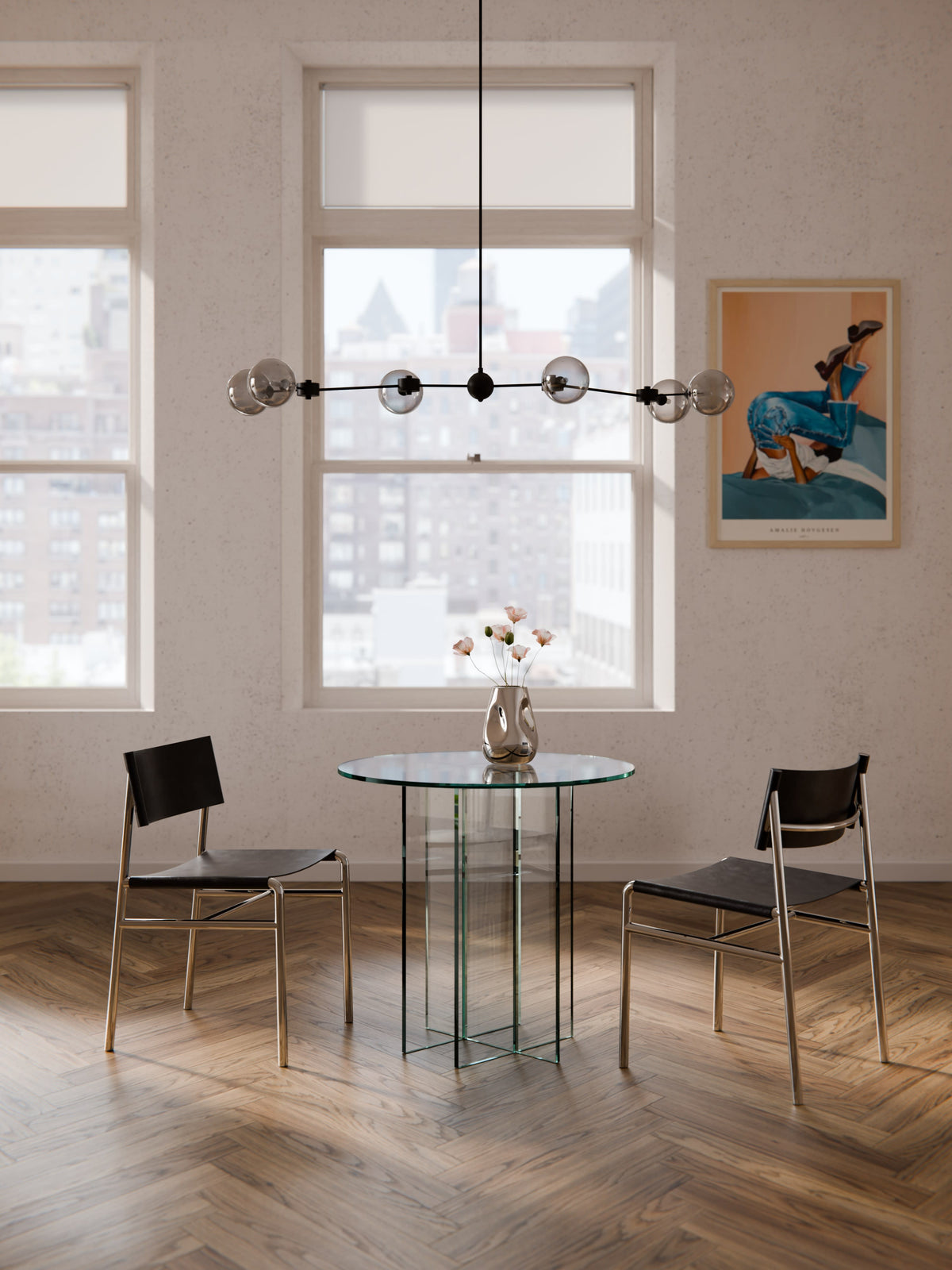 Anoutte Round Glass Dining Table, in Various Sizes