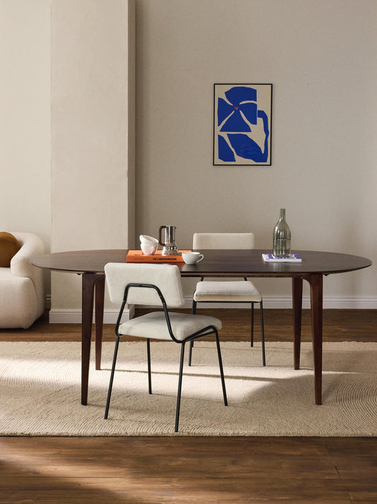 Archito Oval Mango Wood Dining Table, 200 x 100 cm
