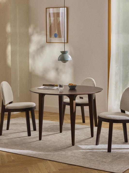 Archito Round Mango Wood Dining Table, Ø 110 cm