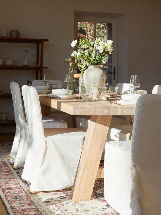 Ashtino Dining Table in Oak, in Various Sizes