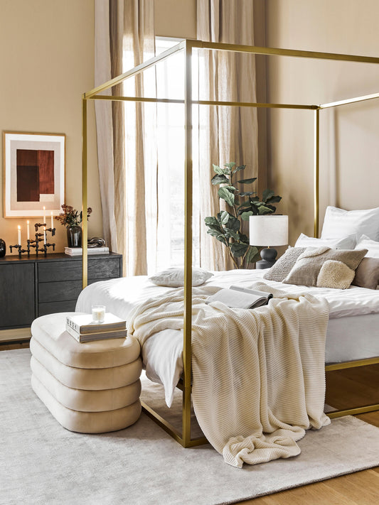 Bellara Four-Poster Bed in Metal