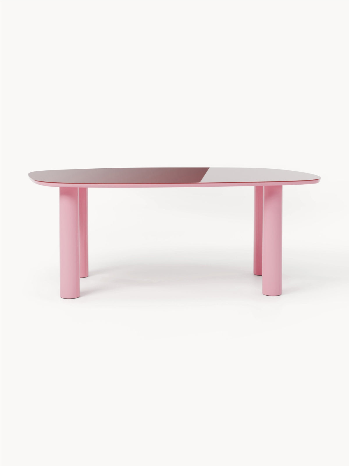 Benetto Organic Dining Table with Glass Top, 200 x 110 cm
