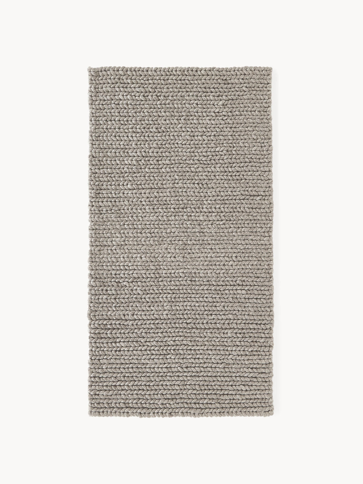 Brunelle Handmade Wool Rug with Braided Texture