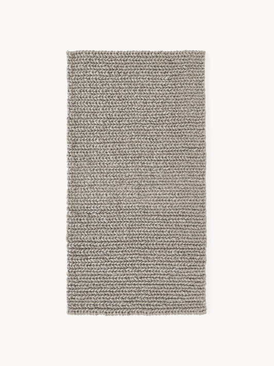Brunelle Handmade Wool Rug with Braided Texture