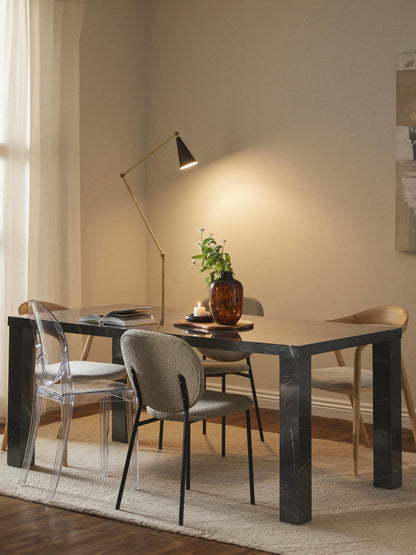 Carletto Dining Table in Marble Look, 180 x 90 cm