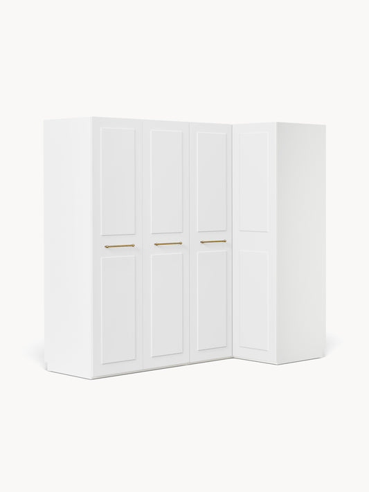 Charlette Modular Corner Wardrobe, 215 cm Wide, in Various Sizes