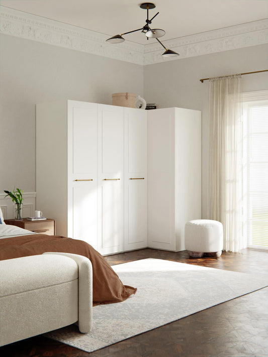 Charlette Modular Corner Wardrobe, 215 cm Wide, in Various Sizes