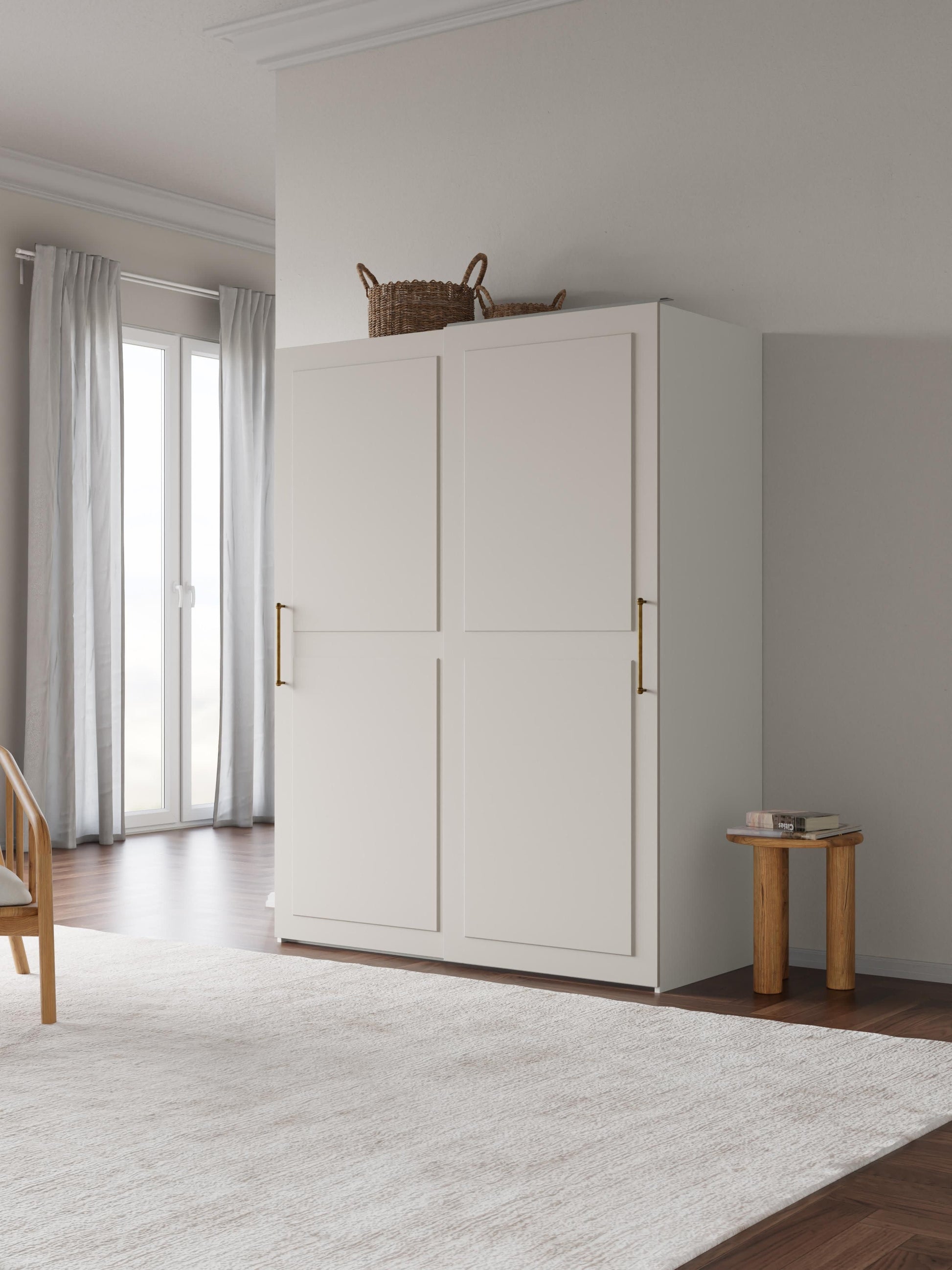 Charlette Modular Sliding-Door Wardrobe, 150 cm Wide, in Various Sizes