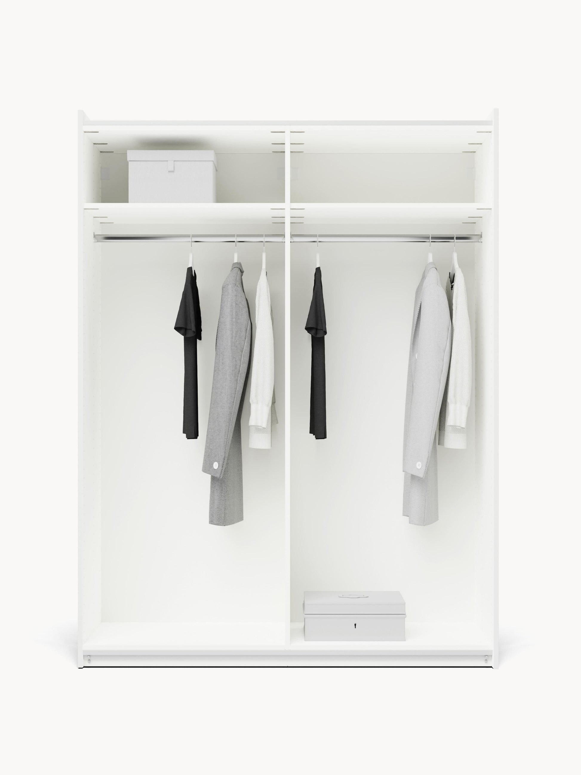 Charlette Modular Sliding-Door Wardrobe, 150 cm Wide, in Various Sizes