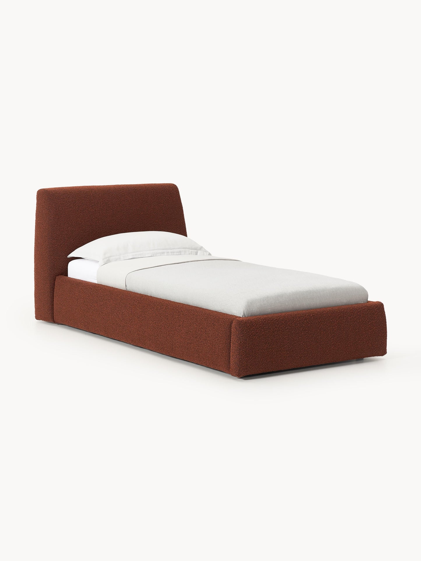Clodina Bouclé Single Bed with Storage