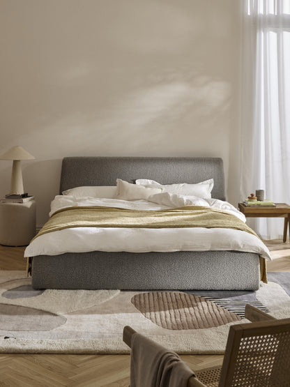 Clodina Upholstered Bouclé Bed