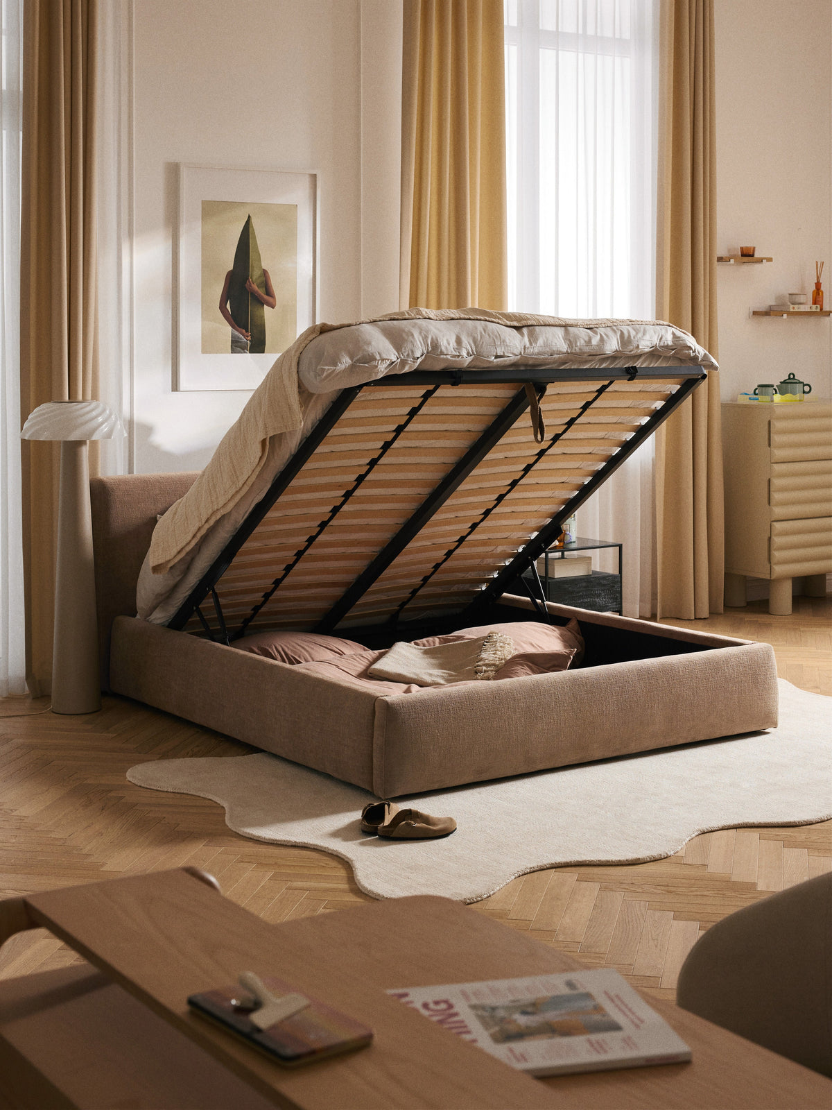 Clodina Upholstered Storage Bed
