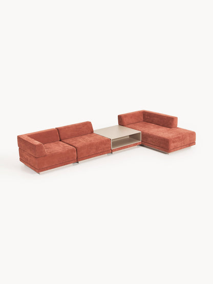 Colinno Modular Corner Sofa (4-Seater) with Coffee Table